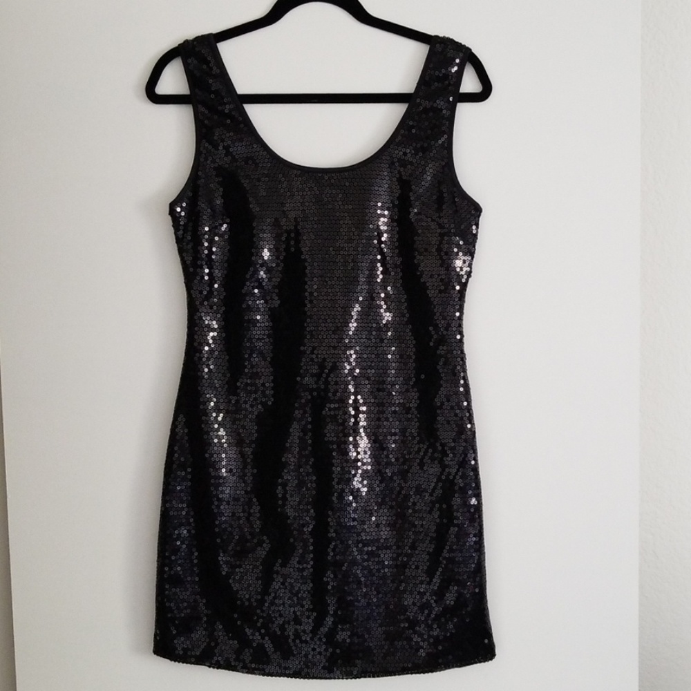Black sequin dress